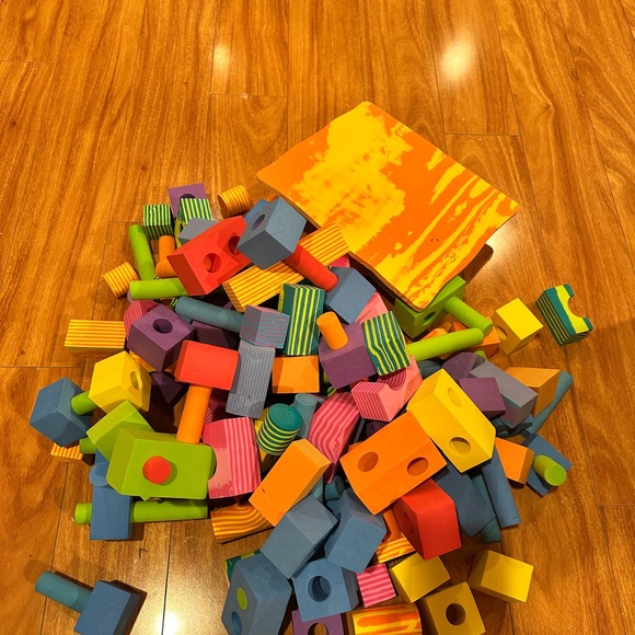 Colorful Foam Building Blocks Set - Picture 2 of 2